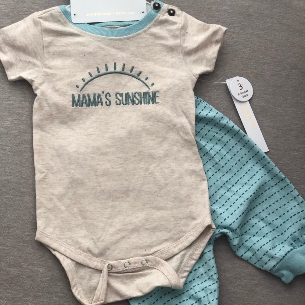 Tahari | Matching set ☀️ 3PC bodysuit, pant, cap NWT